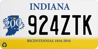 IN license plate 924ZTK