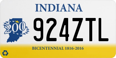 IN license plate 924ZTL