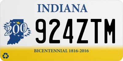 IN license plate 924ZTM