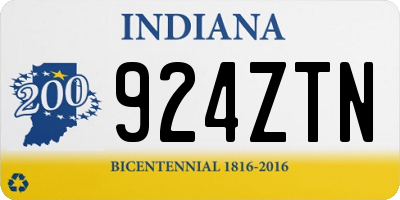 IN license plate 924ZTN
