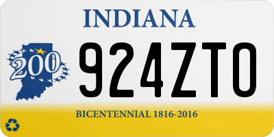 IN license plate 924ZTO