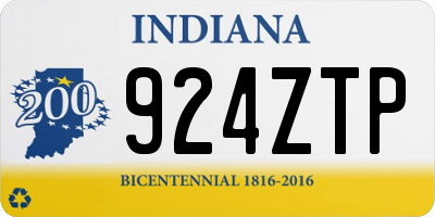 IN license plate 924ZTP