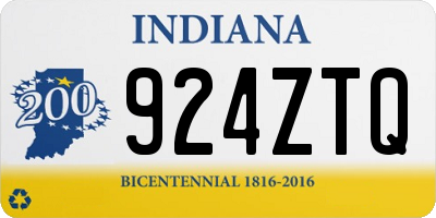 IN license plate 924ZTQ