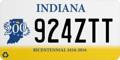IN license plate 924ZTT