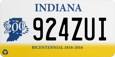 IN license plate 924ZUI