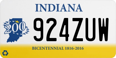 IN license plate 924ZUW