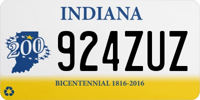IN license plate 924ZUZ