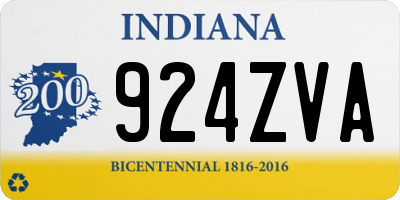 IN license plate 924ZVA