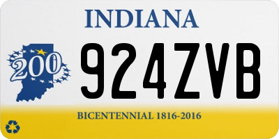 IN license plate 924ZVB