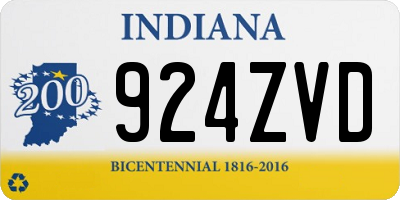 IN license plate 924ZVD