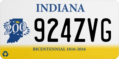 IN license plate 924ZVG