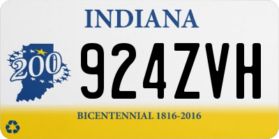 IN license plate 924ZVH