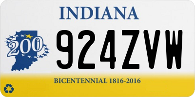 IN license plate 924ZVW