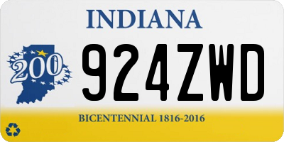 IN license plate 924ZWD