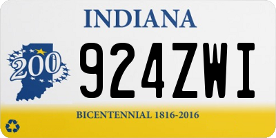 IN license plate 924ZWI