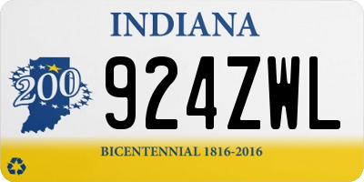 IN license plate 924ZWL