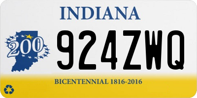 IN license plate 924ZWQ