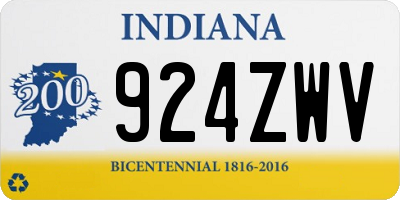 IN license plate 924ZWV