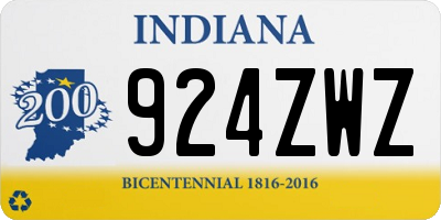 IN license plate 924ZWZ