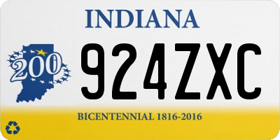 IN license plate 924ZXC