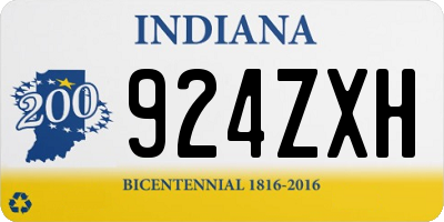 IN license plate 924ZXH