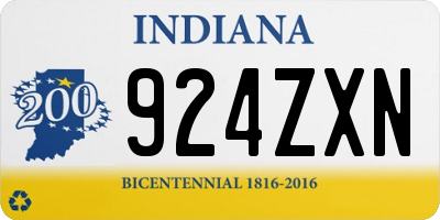 IN license plate 924ZXN
