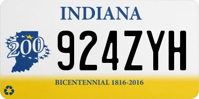 IN license plate 924ZYH