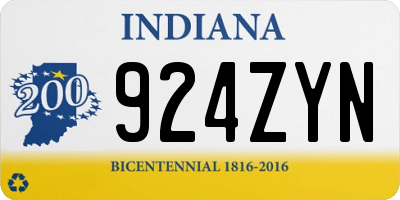 IN license plate 924ZYN