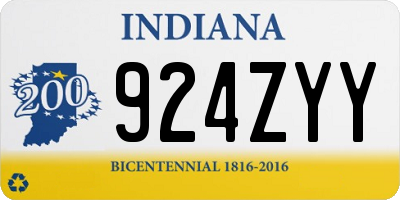 IN license plate 924ZYY