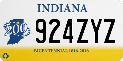 IN license plate 924ZYZ