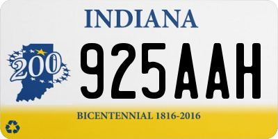 IN license plate 925AAH