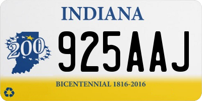 IN license plate 925AAJ