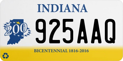 IN license plate 925AAQ