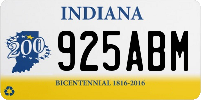 IN license plate 925ABM