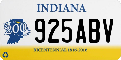 IN license plate 925ABV