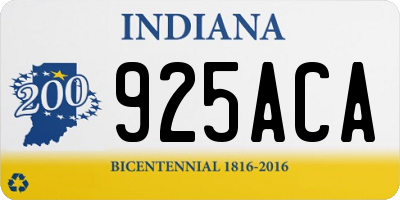 IN license plate 925ACA