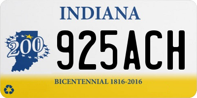 IN license plate 925ACH