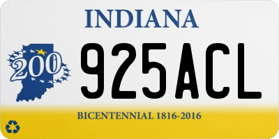 IN license plate 925ACL