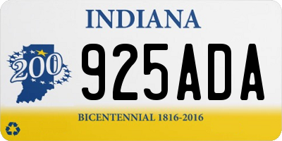 IN license plate 925ADA