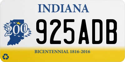 IN license plate 925ADB