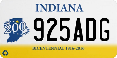 IN license plate 925ADG