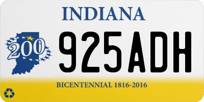 IN license plate 925ADH