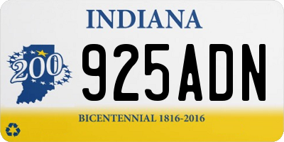 IN license plate 925ADN