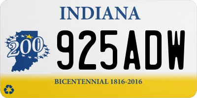 IN license plate 925ADW