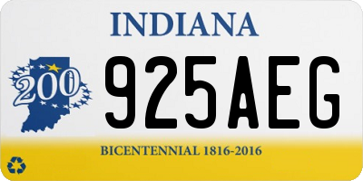 IN license plate 925AEG