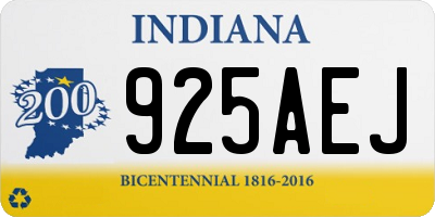 IN license plate 925AEJ