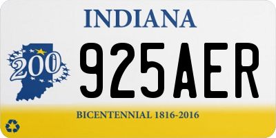 IN license plate 925AER