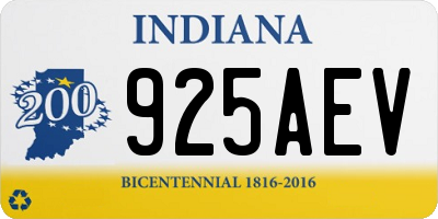 IN license plate 925AEV