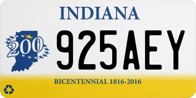 IN license plate 925AEY
