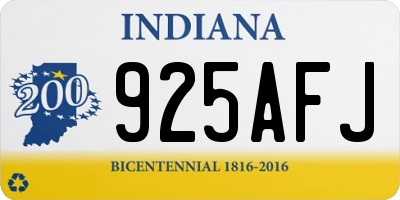 IN license plate 925AFJ